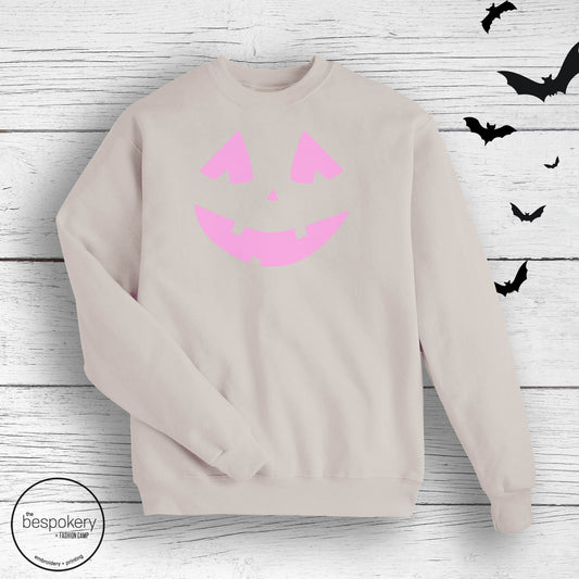 "Pumpkin Face" - Sand Sweatshirt (Adult only)