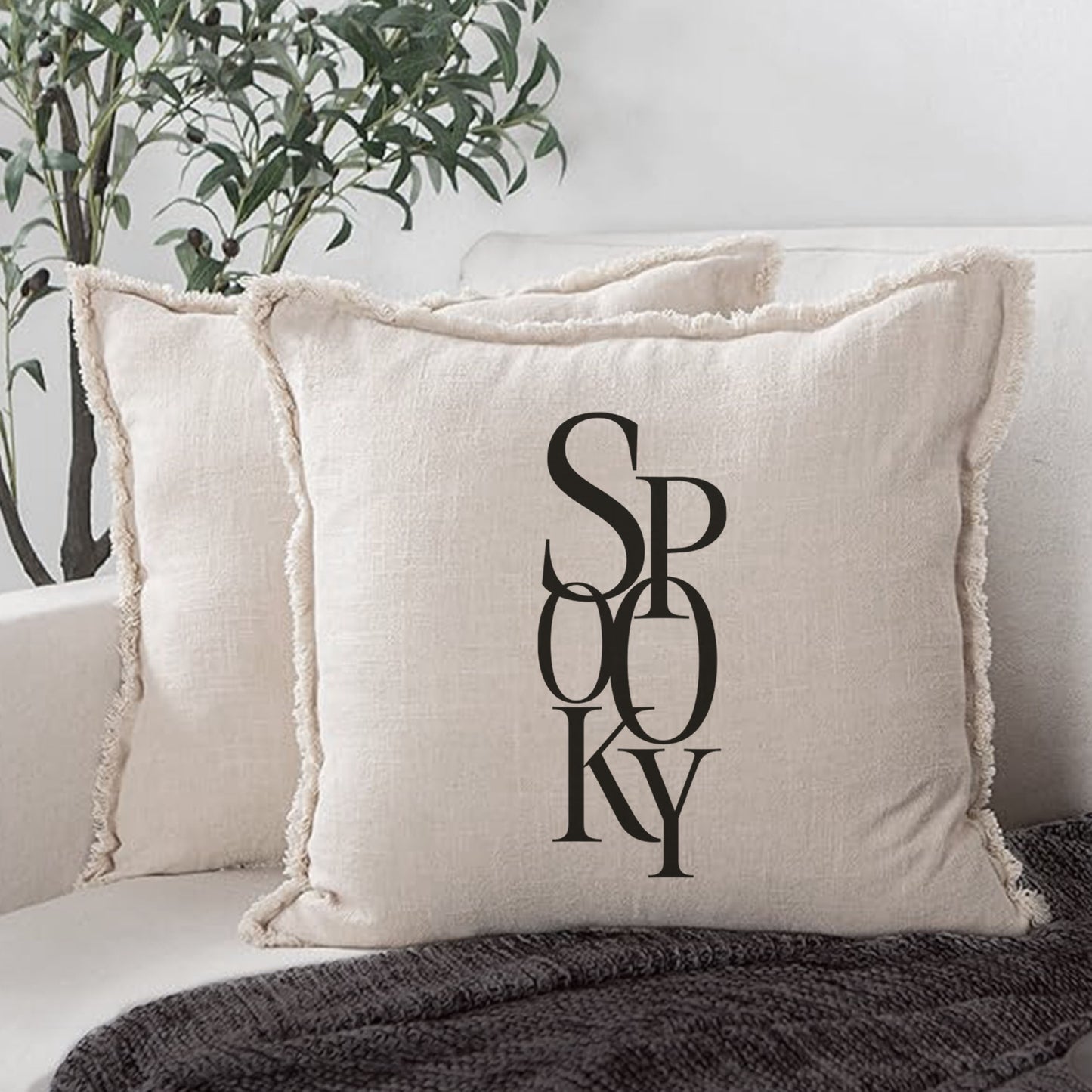 Halloween Decor Fringe Pillow Case