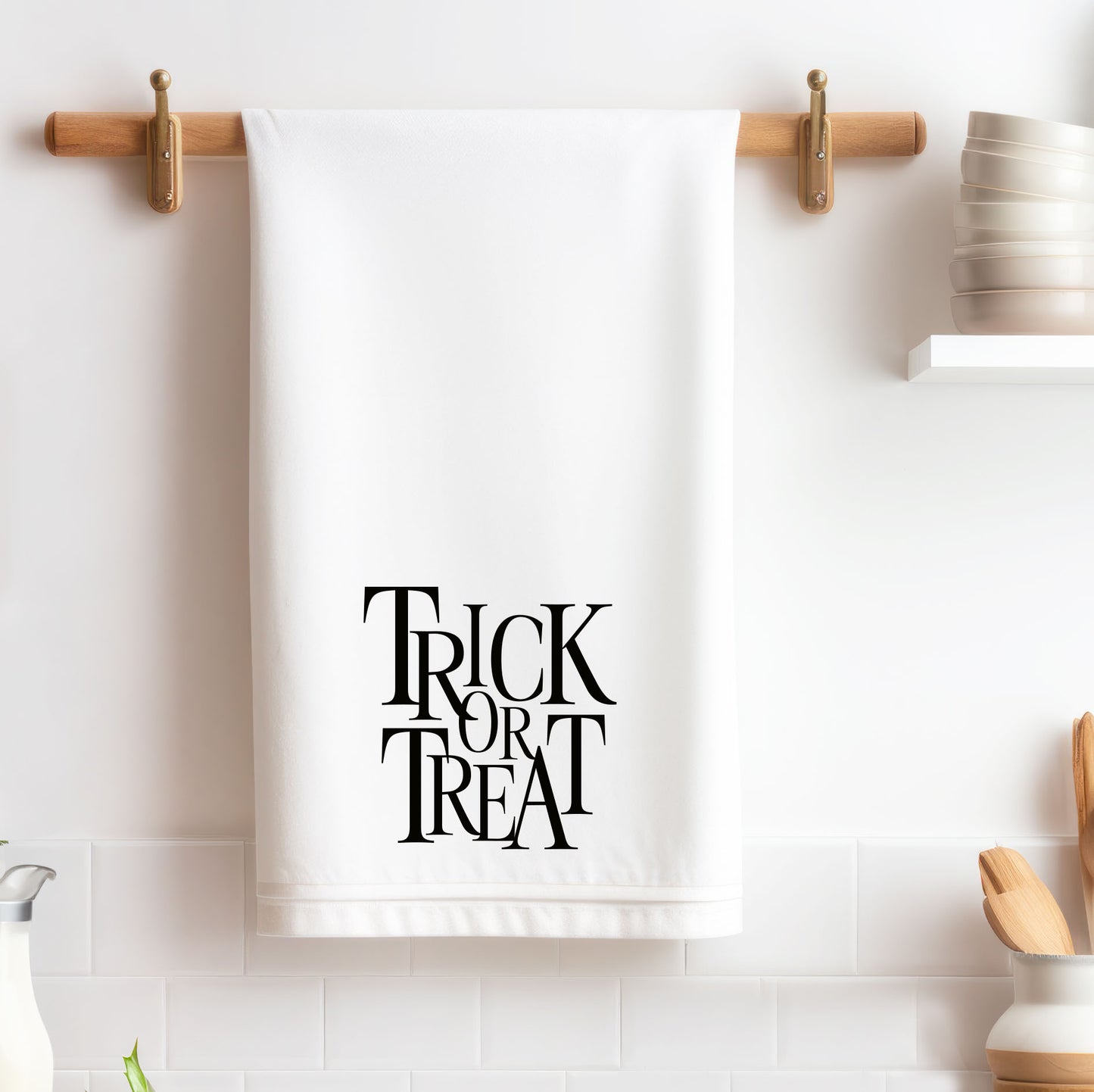 Trick-or-Treat Halloween Tea Towel