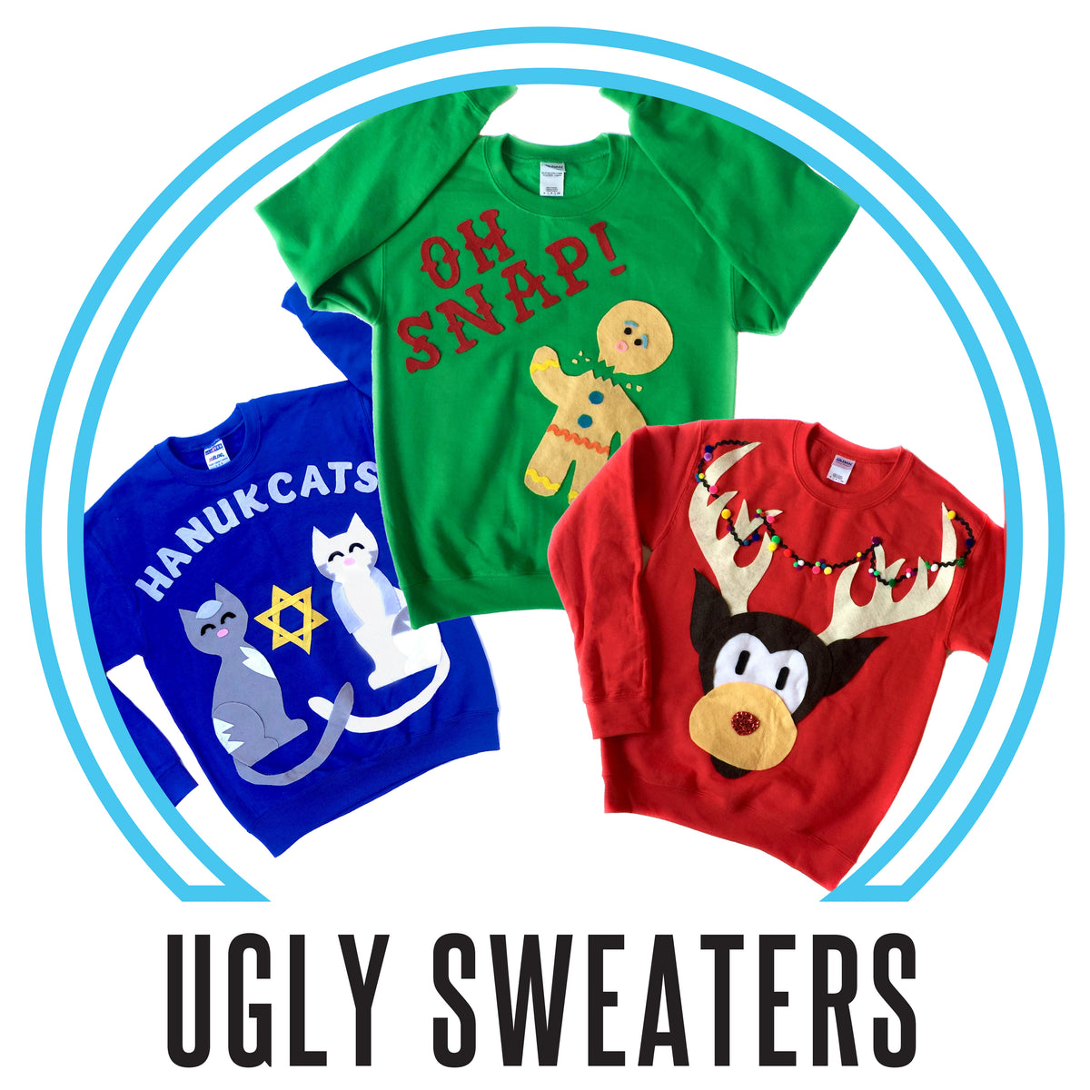 "Ugly" Holiday Sweaters, Saturday, December 12th, 9am-11am