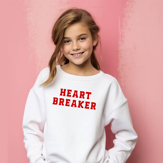 "Varsity Heartbreaker" - White Sweatshirt