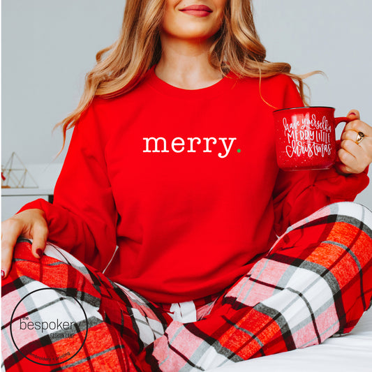 "Merry." - Red Sweatshirt