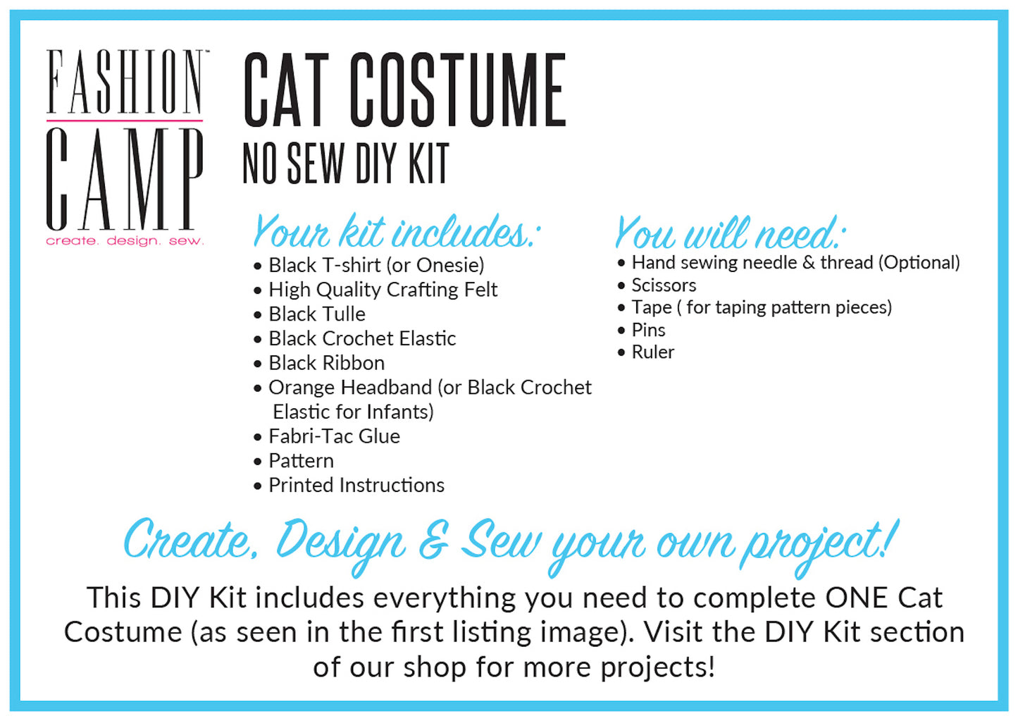 DIY Tutu and Tee Costume Kit | Cat Costume