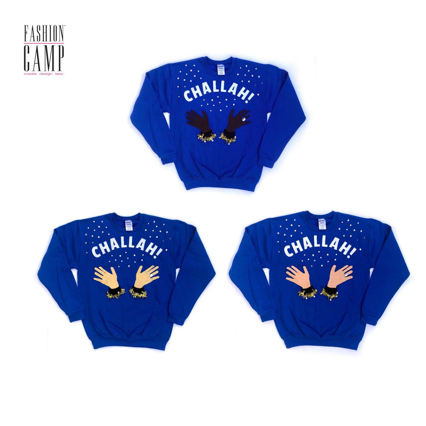 DIY Kit Ugly Hanukkah Sweater | Challah "Ugly" Holiday Sweater