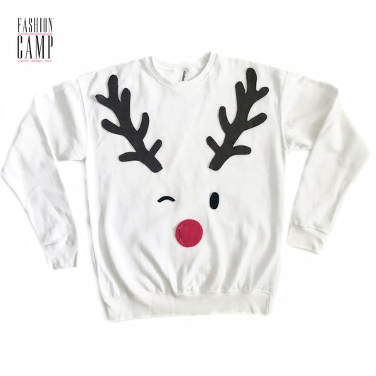 DIY Kit Ugly Christmas Sweater |  Minimal Rudolph "Ugly" Holiday Sweater