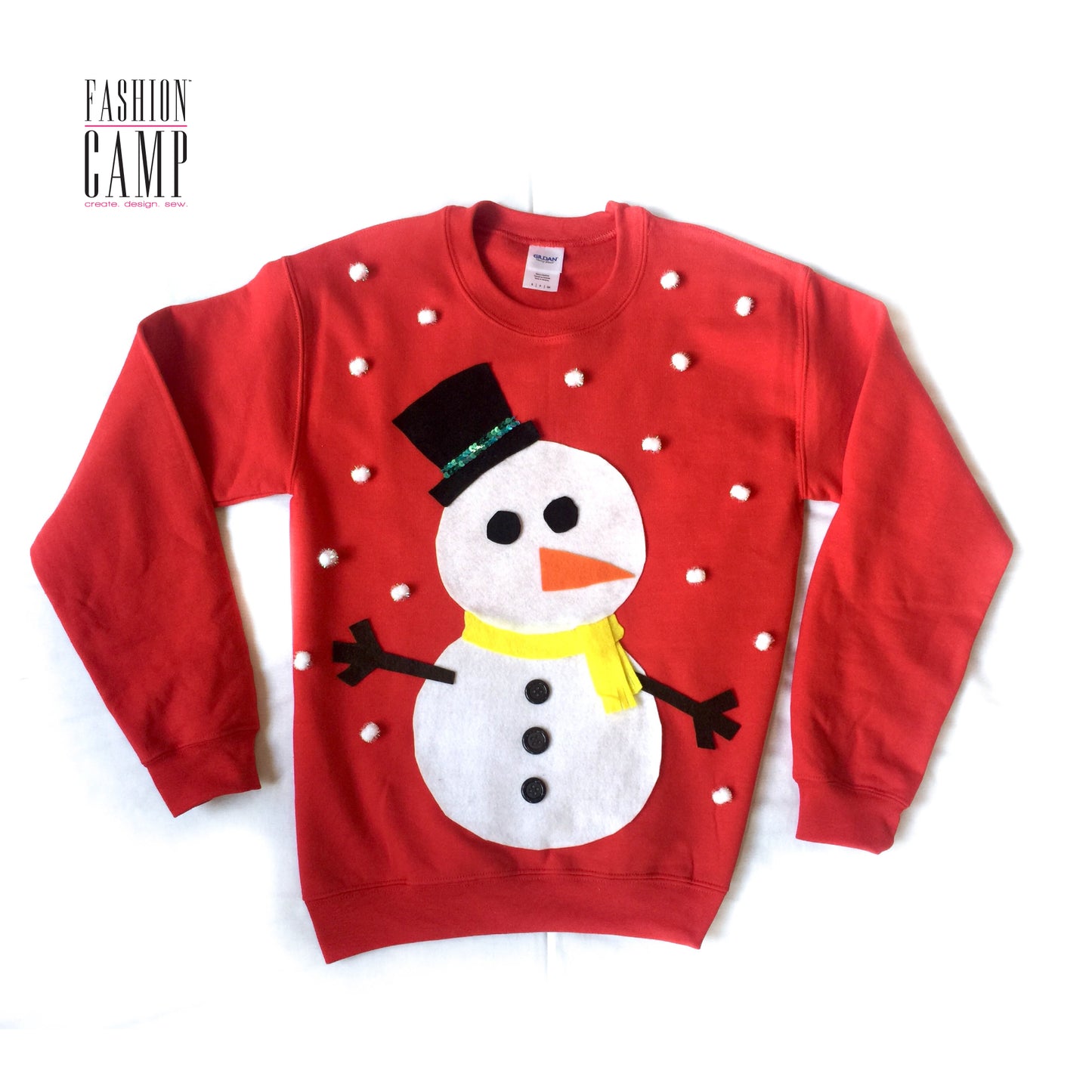 DIY Kit Ugly Christmas Sweater | Snowman "Ugly" Holiday Sweater