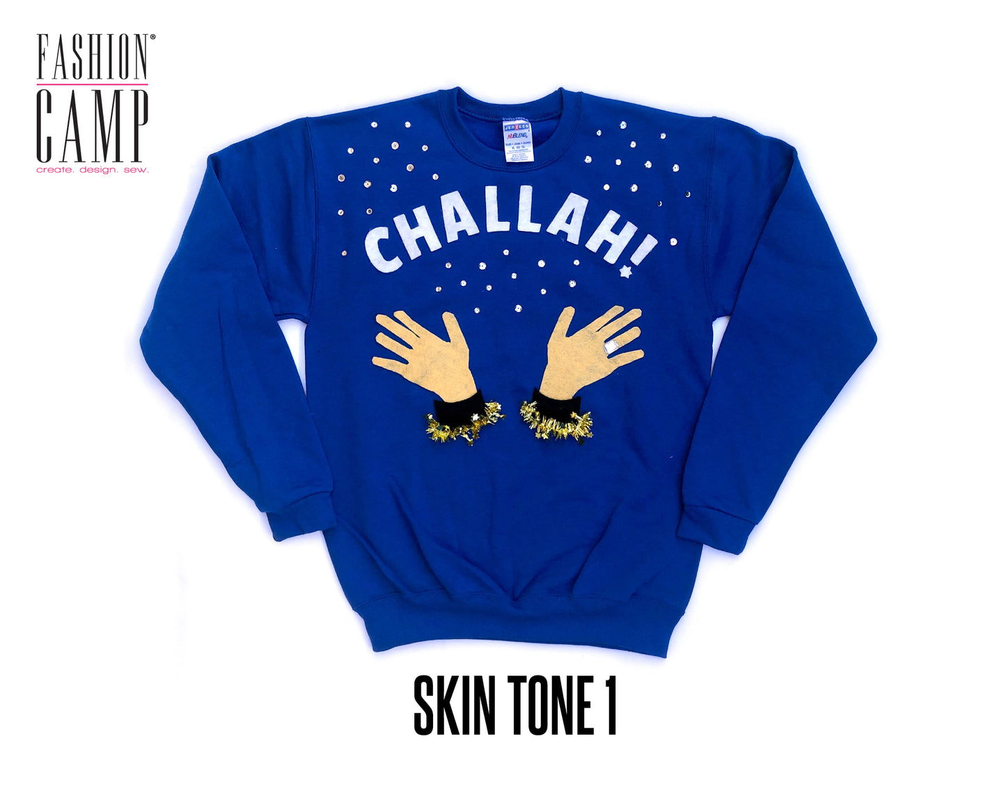 DIY Kit Ugly Hanukkah Sweater | Challah "Ugly" Holiday Sweater