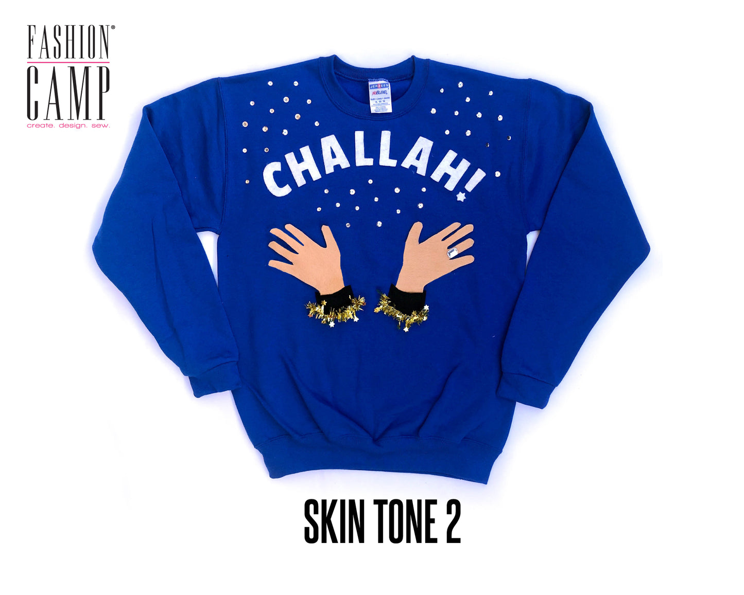 DIY Kit Ugly Hanukkah Sweater | Challah "Ugly" Holiday Sweater