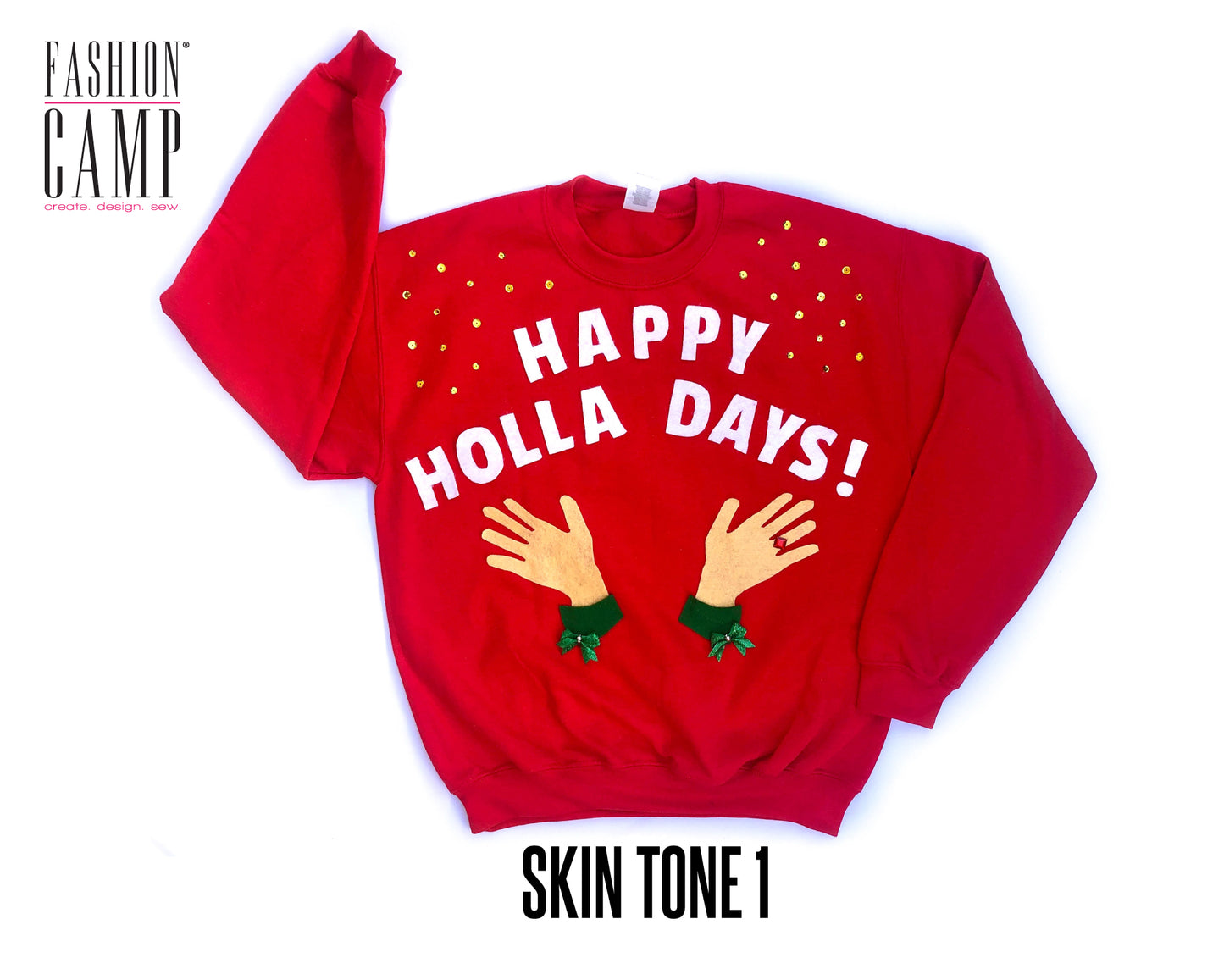 DIY Kit Ugly Christmas Sweater | Happy Holla Days "Ugly" Holiday Sweater