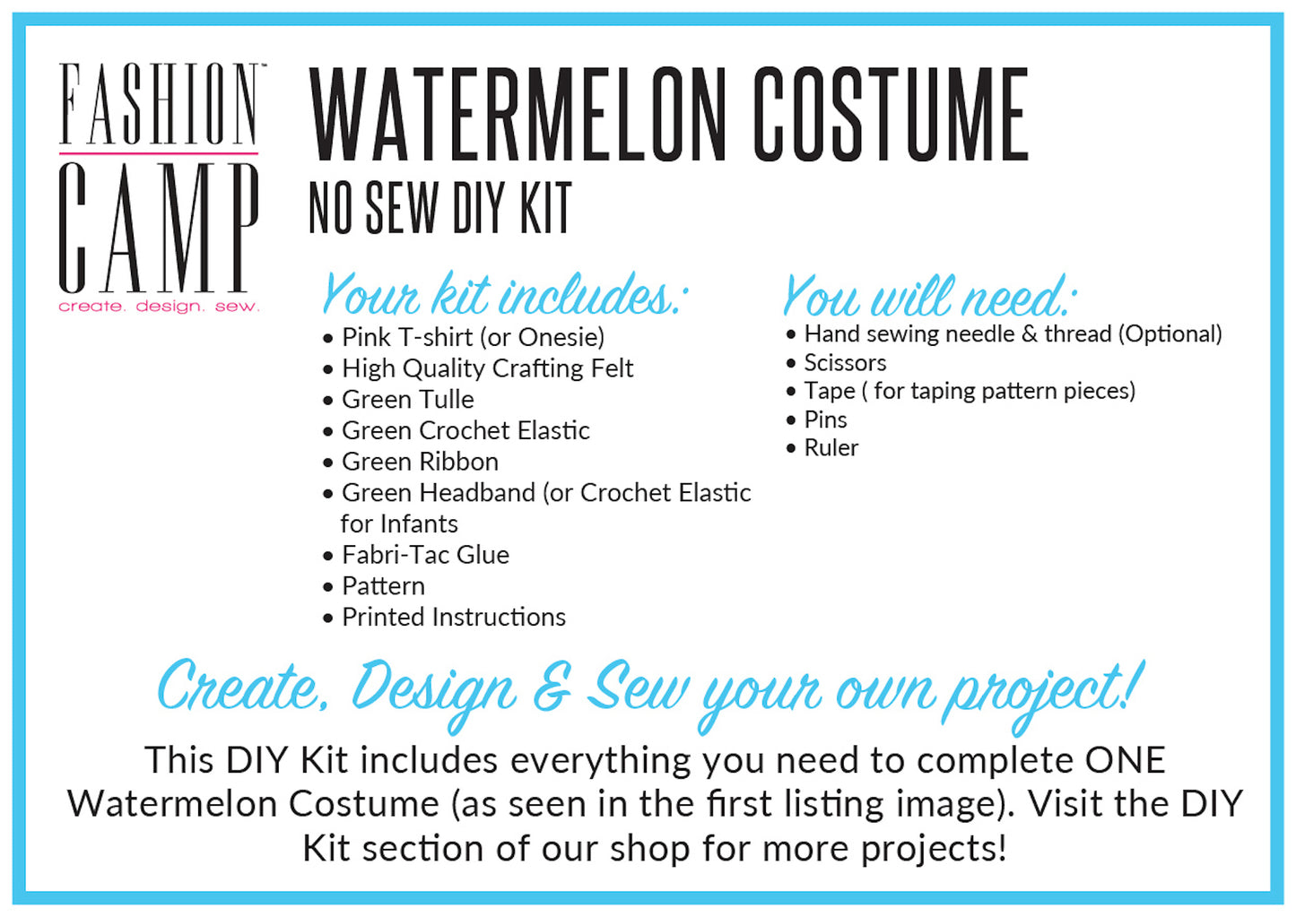 DIY Tutu and Tee Costume Kit | Watermelon Costume