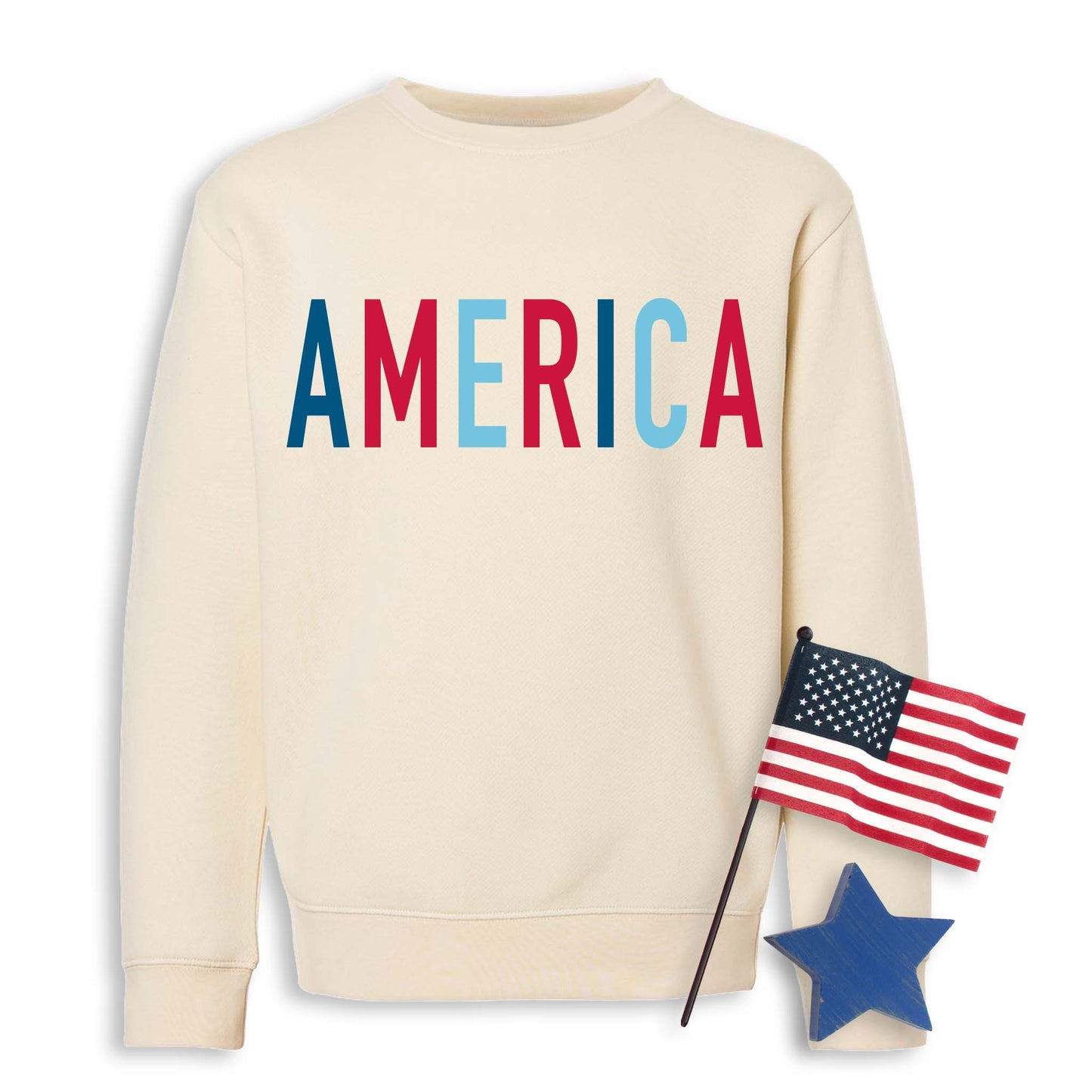 Color Block America Sweatshirt