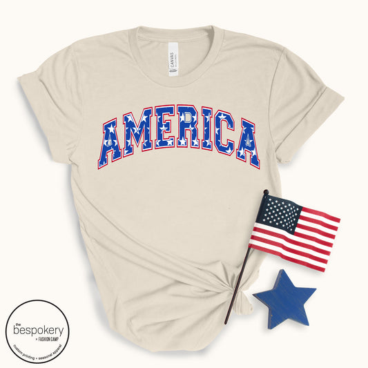 "America" - Sand T-shirt