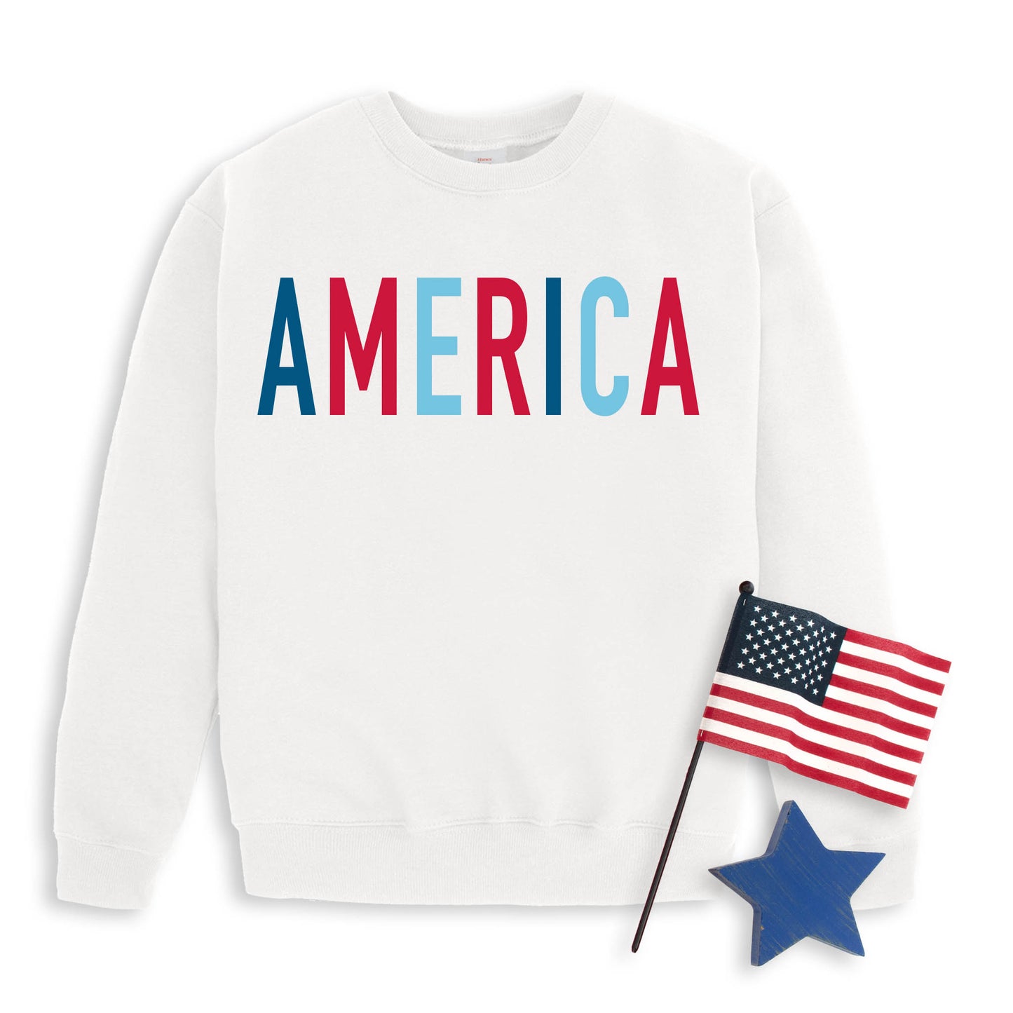 Color Block America Sweatshirt