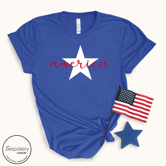 "America Star" - Heather Royal T-shirt