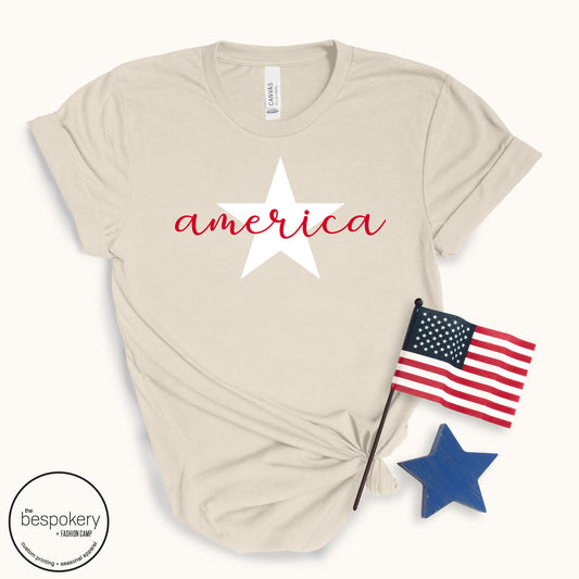 "America Star" - Sand T-shirt