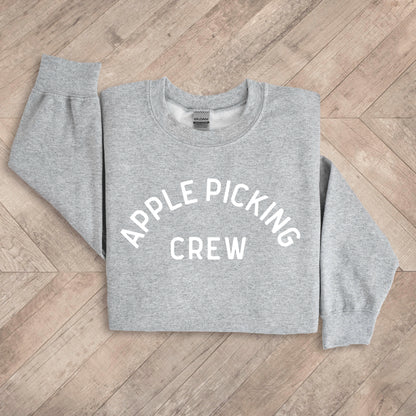 Apple Picking Crew - Heather Grey Sweatshirt