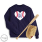 Baseball Heart CUSTOM number Sweatshirt