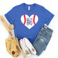 Baseball Heart CUSTOM number T-shirt