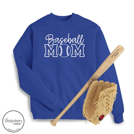 "Baseball MOM" - Royal Sweatshirt