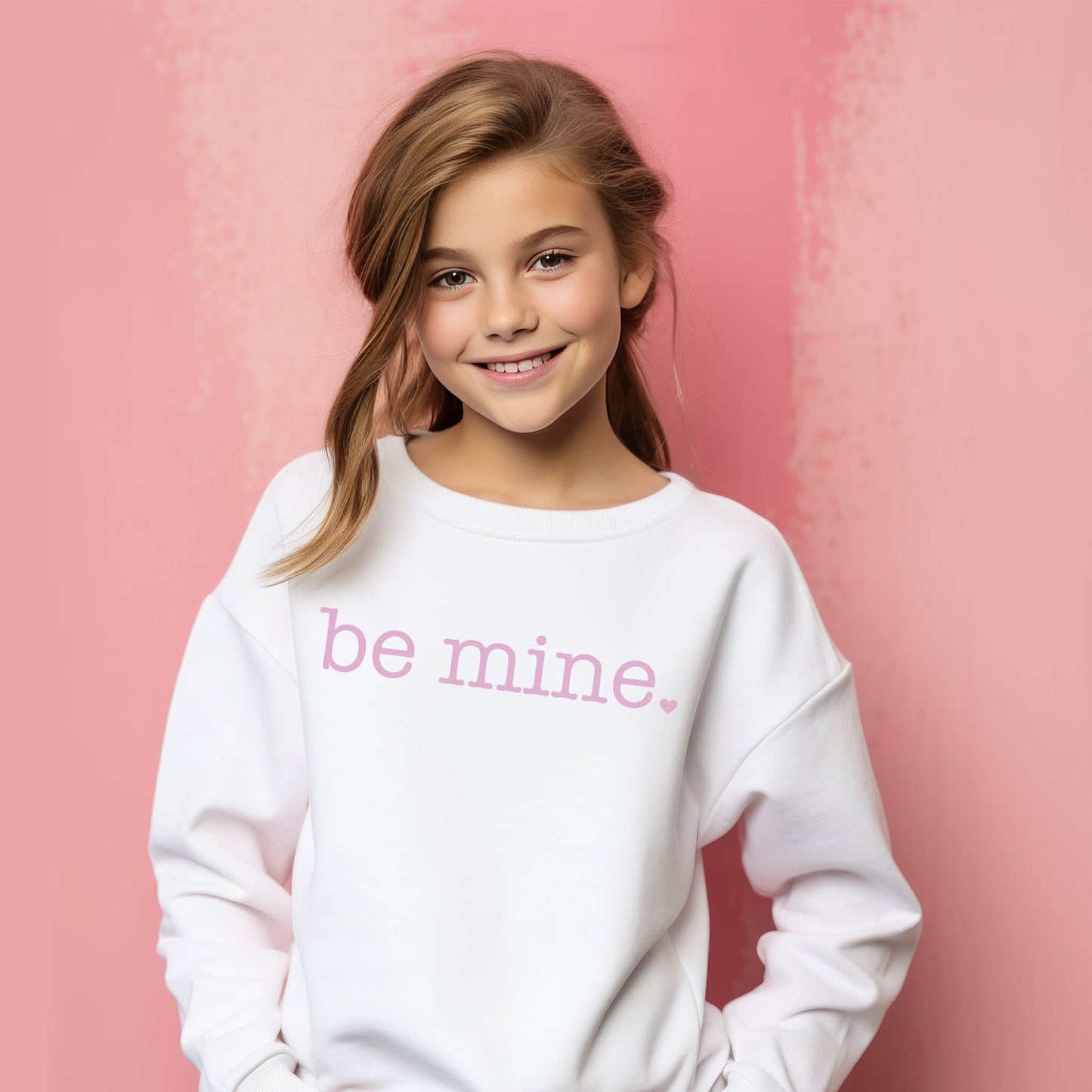 "Be Mine" - White Sweatshirt