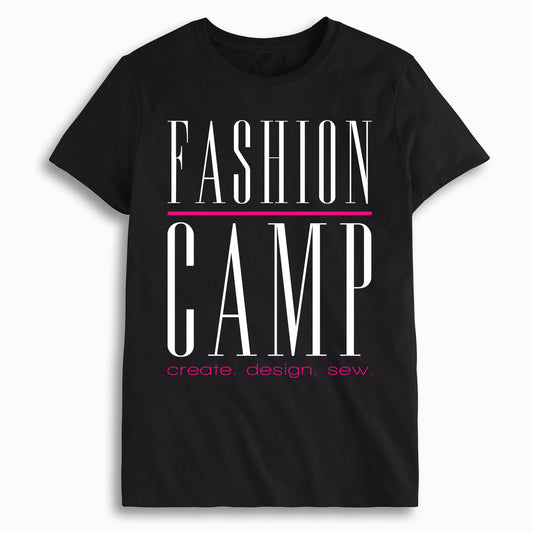 "Fashion Camp" Big Tee - Black T-Shirt