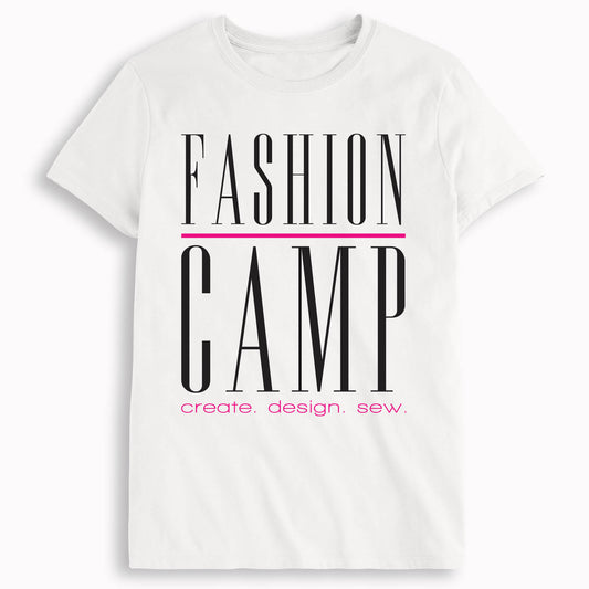 "Fashion Camp" Big Tee - White T-Shirt