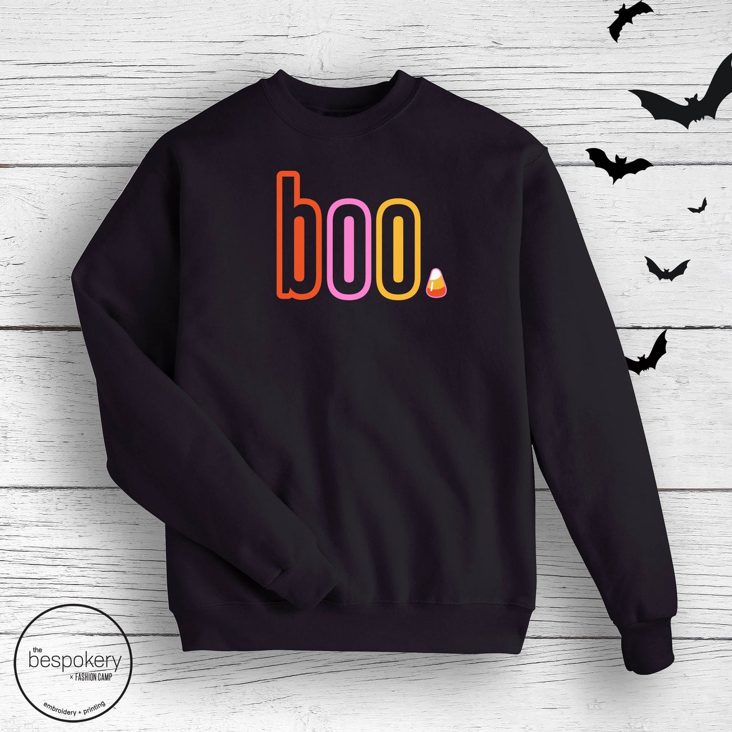 Boo Sweatshirt- Black (Youth + Adult)