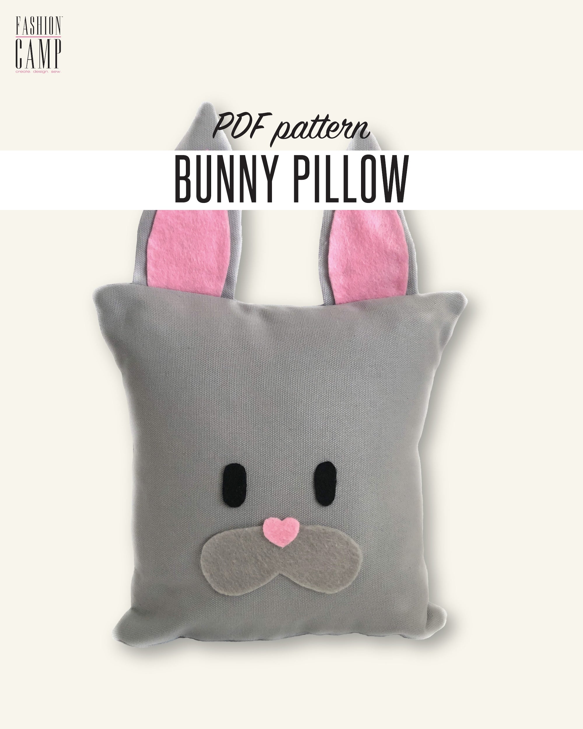 Bunny Pillow Sewing Pattern - Digital Download – Fashion Camp