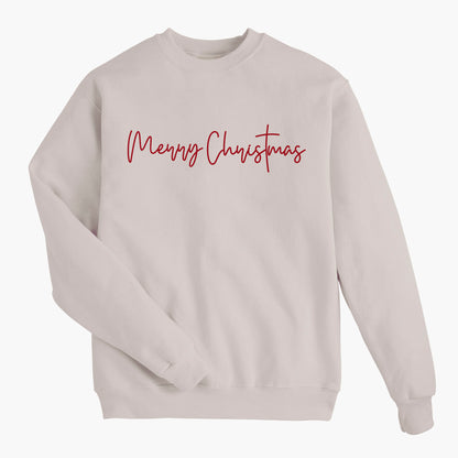 Modern Merry ChrisTmas - Sand Sweatshirt