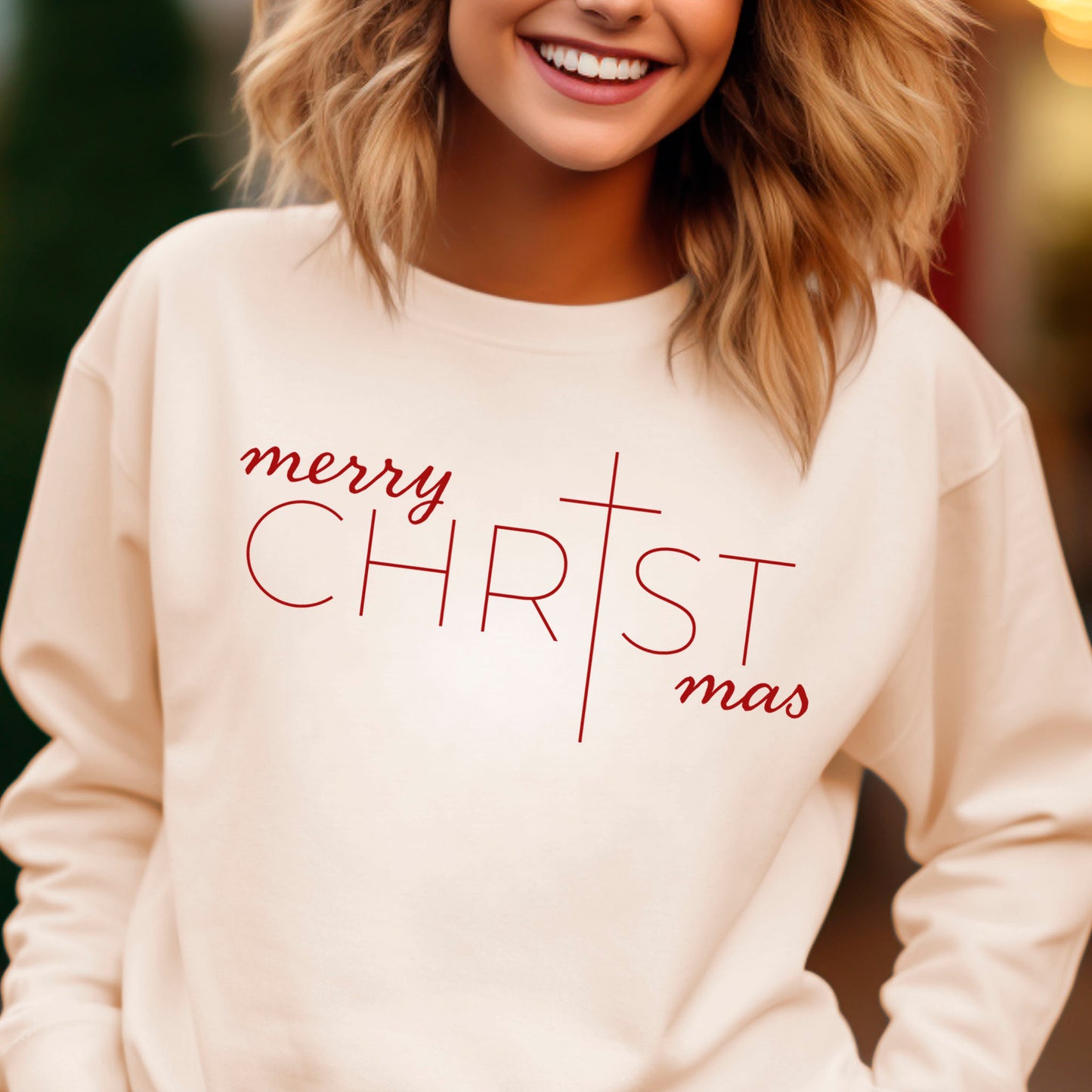 Christ Merry Christmas Holiday Sweatshirt