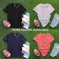 Collar "football grandma" CUSTOM sleeve - Heather Red T-shirt