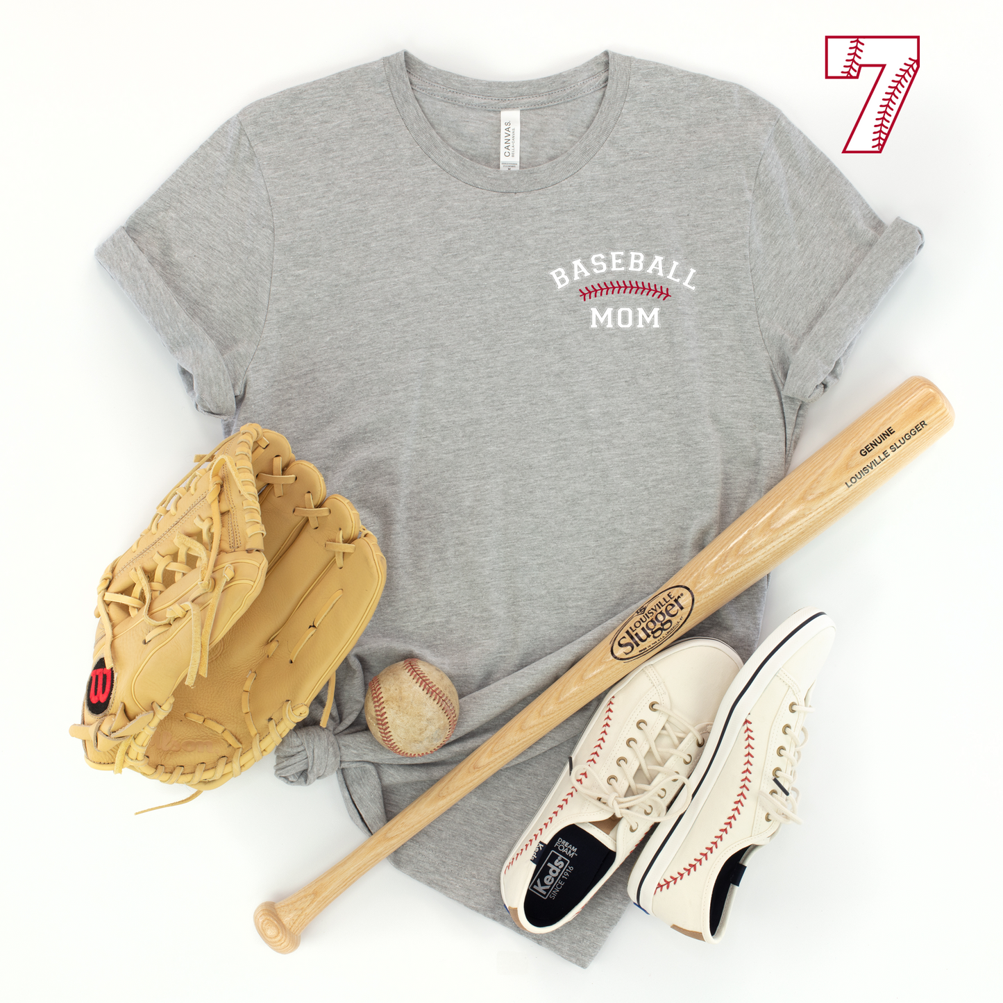 Baseball Mom + CUSTOM Number T-shirt