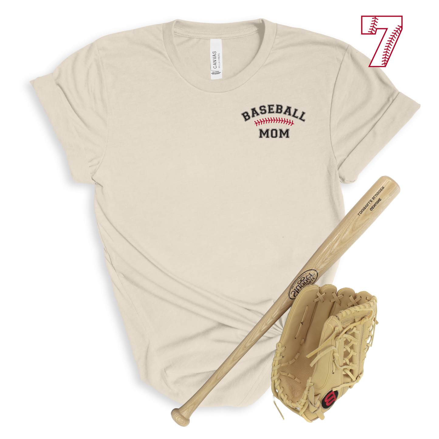 Baseball Mom + CUSTOM Number T-shirt