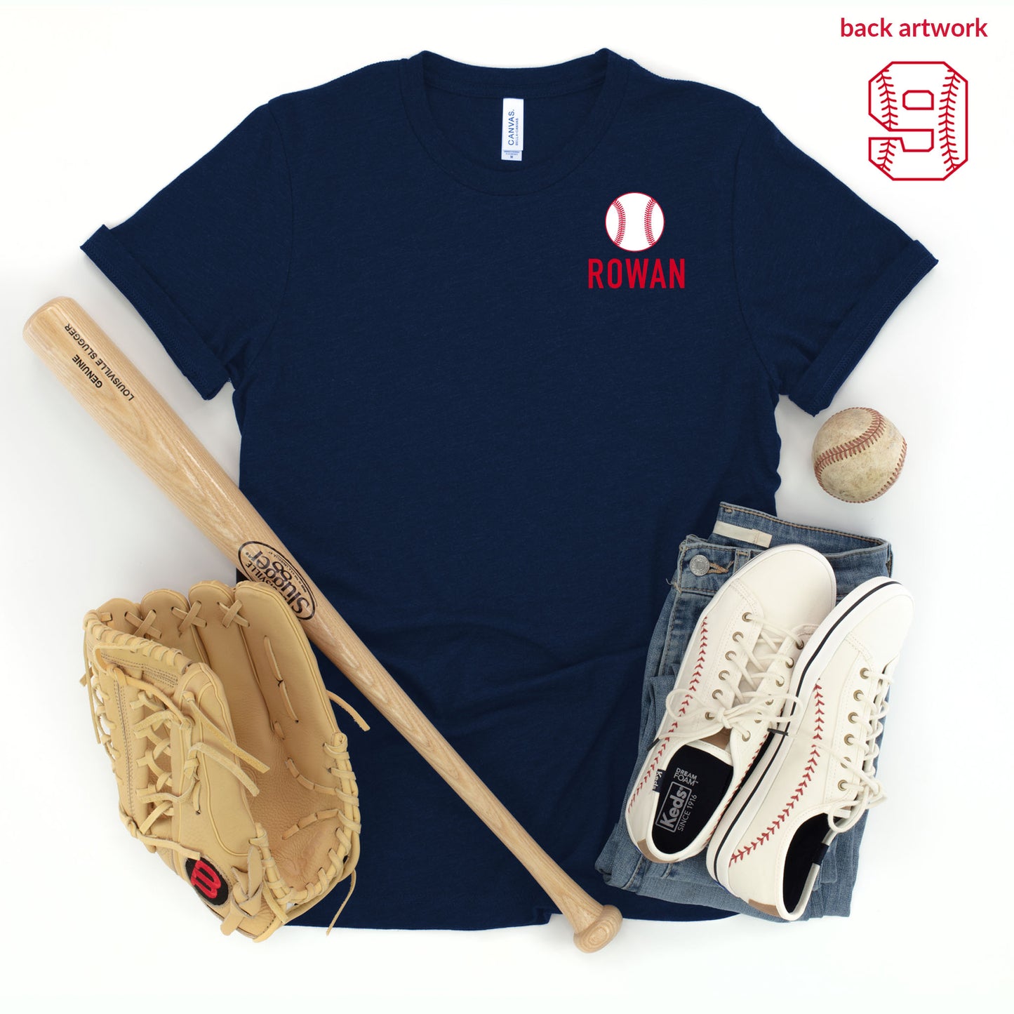 "Mom's Jersey" CUSTOM Name & Number - Navy T-shirt