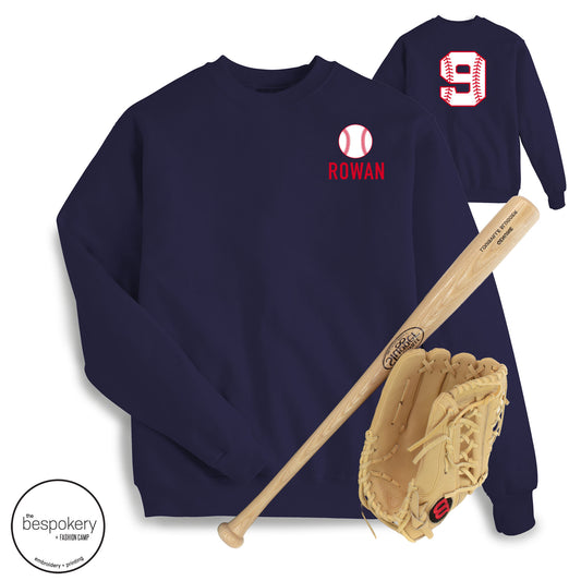 "Mom's Jersey" CUSTOM Name & Number - Navy Sweatshirt