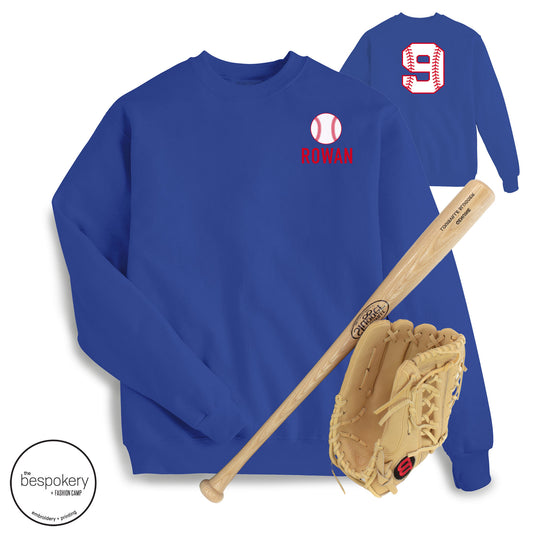 "Mom's Jersey" CUSTOM Name & Number - Royal Sweatshirt