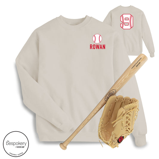"Mom's Jersey" CUSTOM Name & Number - Sand Sweatshirt