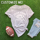 Team Name CUSTOM Football - Heather Grey T-shirt