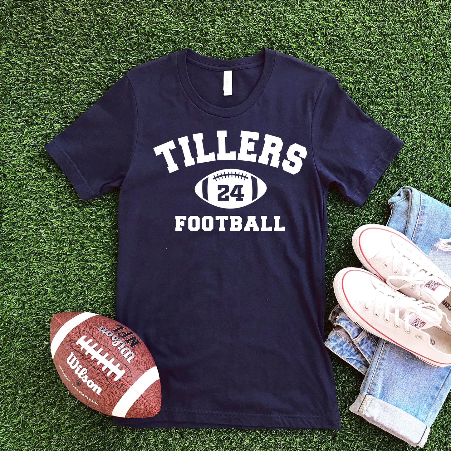 Team Name CUSTOM Football - Navy T-shirt