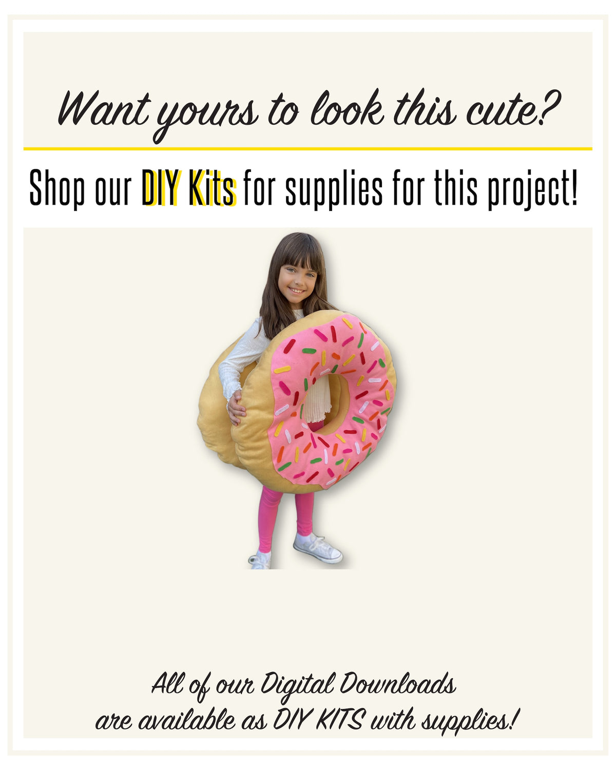 Donut Costume Pattern - Digital Download