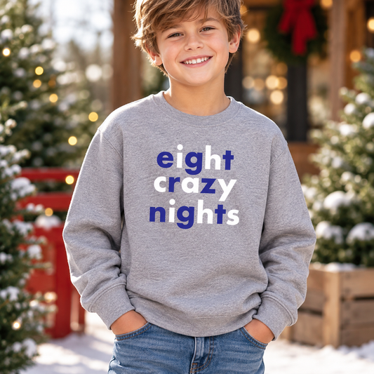 Eight Crazy Nights Holiday Youth Sweatshirt