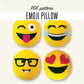 Emoji Pillow Sewing Pattern - Digital Download