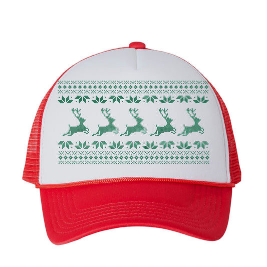 Fair Isle Christmas Trucker Hat