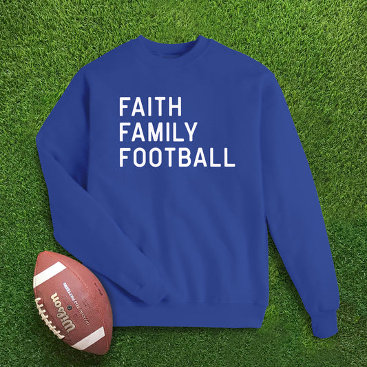 Faith, Family, Football - Royal Sweatshirt