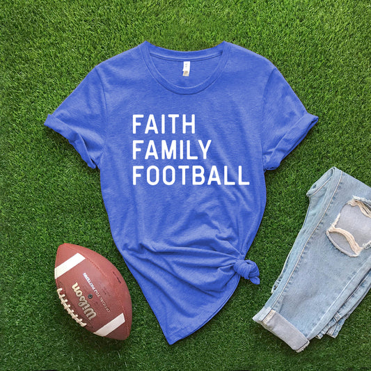 Faith, Family, Football - Heather Royal T-shirt