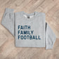 Faith Family Football Youth Sweatshirt