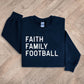 Faith Family Football Youth Sweatshirt