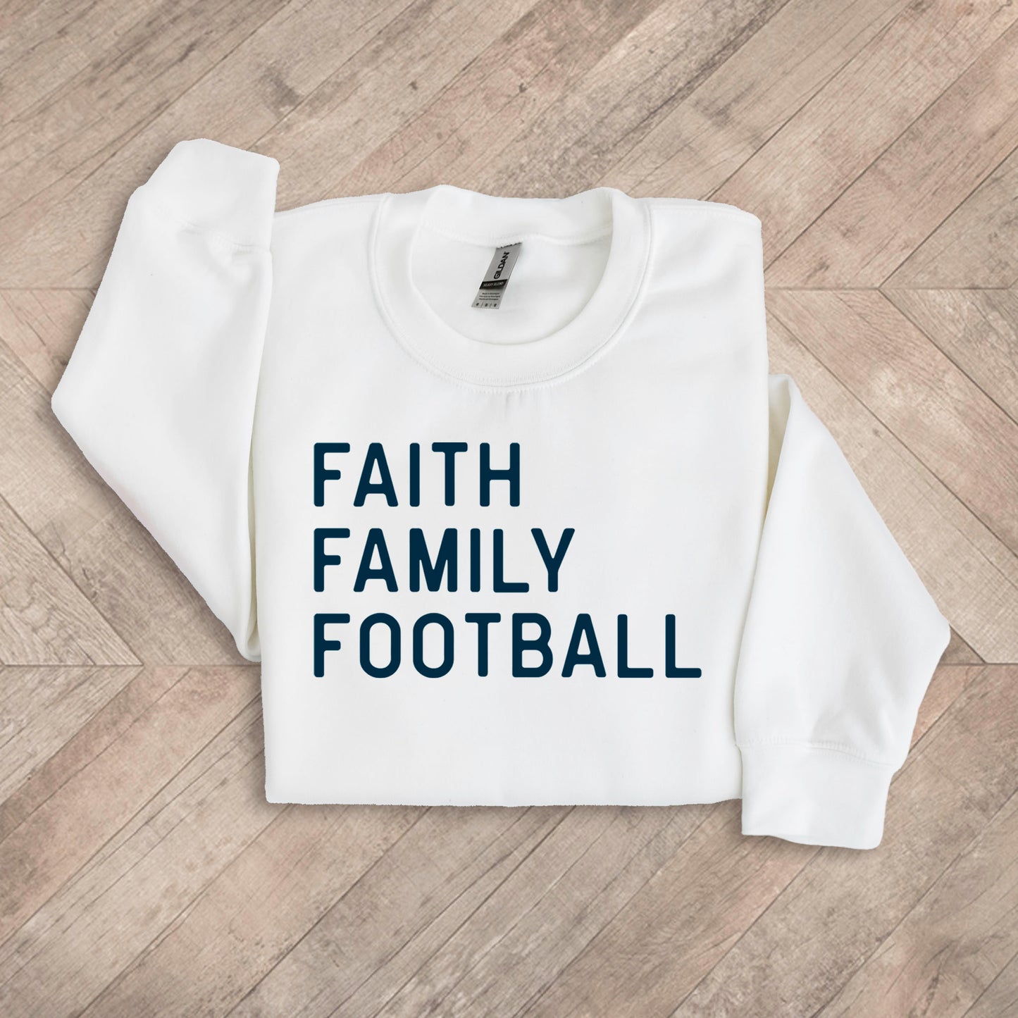 Faith Family Football Youth Sweatshirt