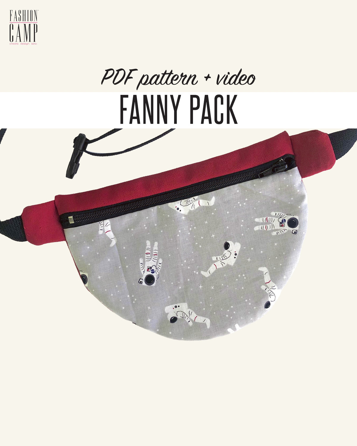 Fanny Pack Sewing Pattern - Digital Download & Video Tutorial