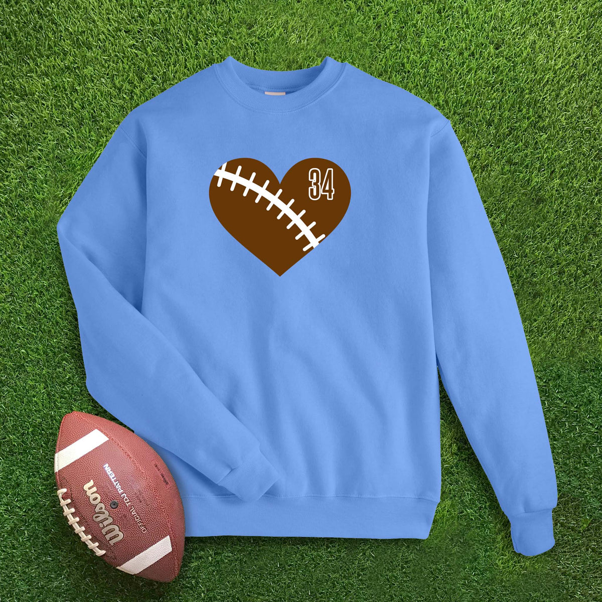 Heart Football CUSTOM Sweatshirt